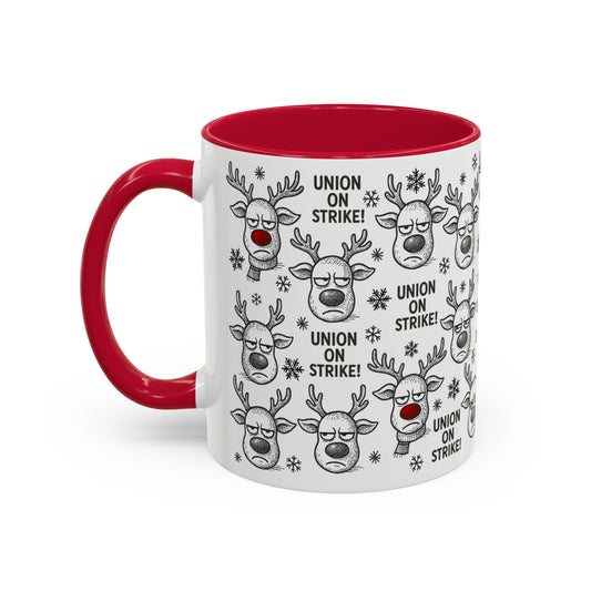 Union on Strike! Reindeer Holiday Coffee Mug (11oz)