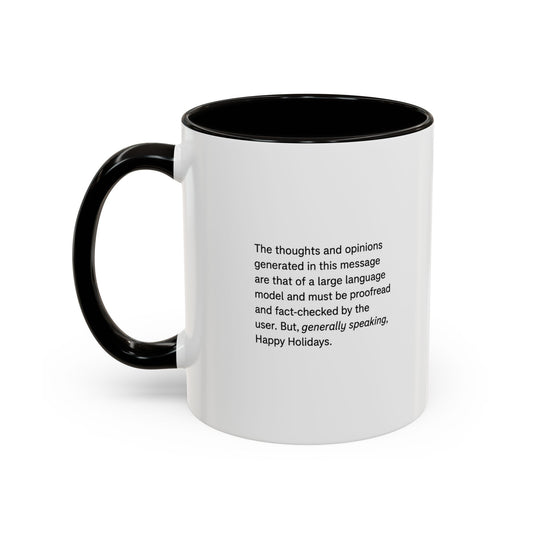 AI Generated Holiday Mug, (11oz)